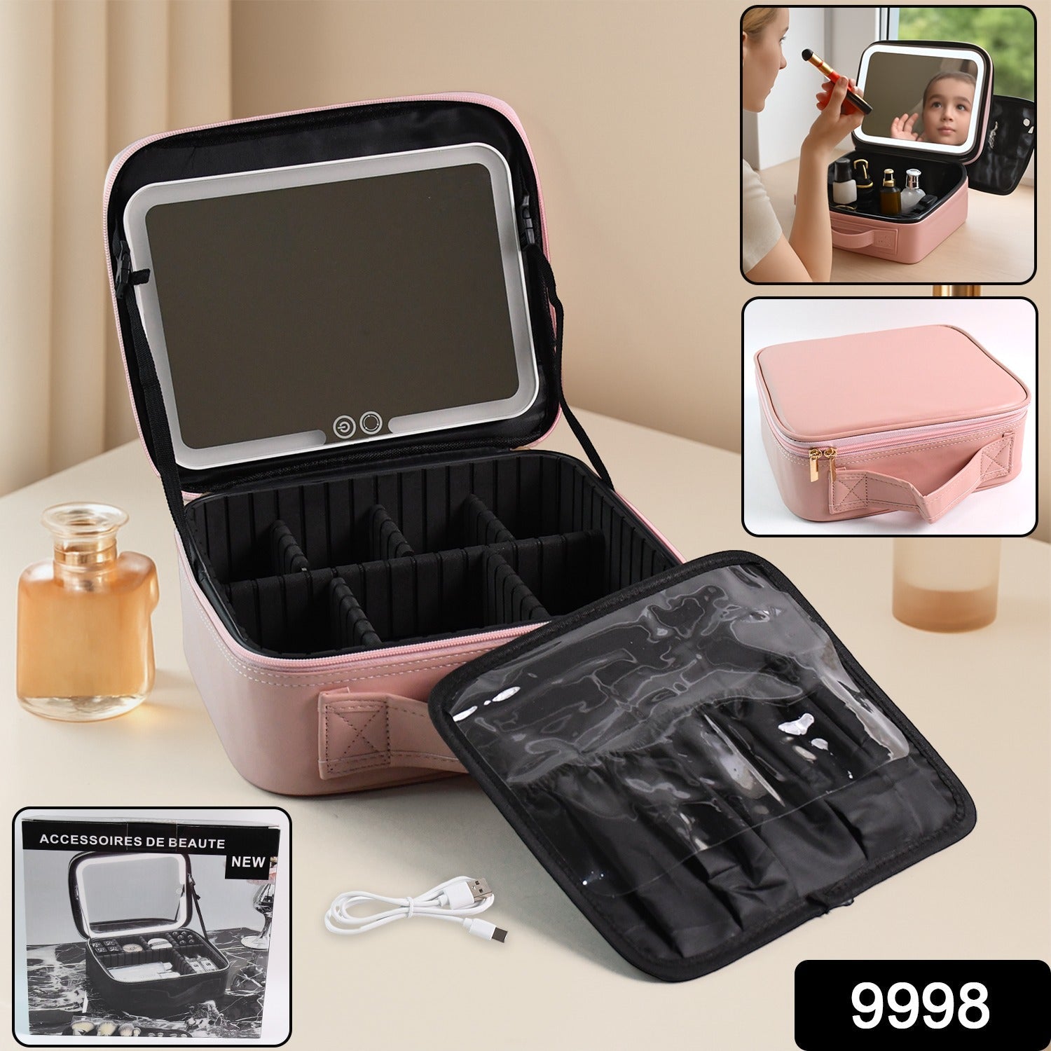 Premium LED Light Makeup Organizer Box Premium LED Light Makeup Organizer Box